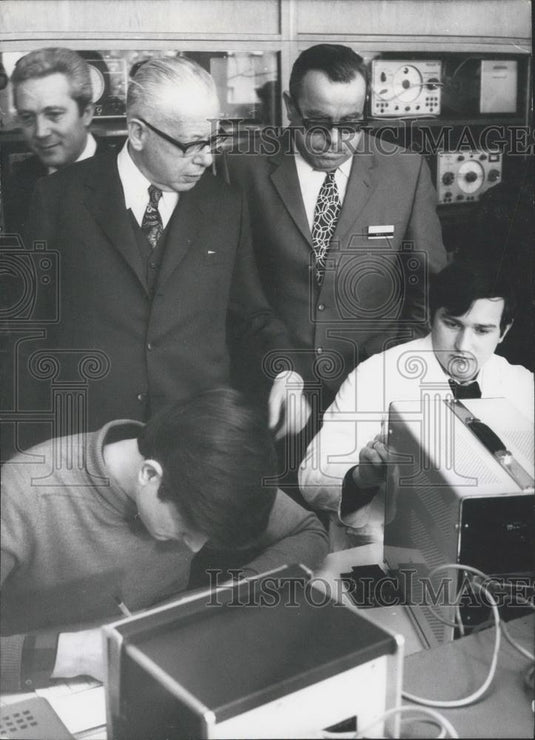 1971 Press Photo Dr. Gustav Heinemann ,Pres of Fed Republic &Werner Boll. - Historic Images