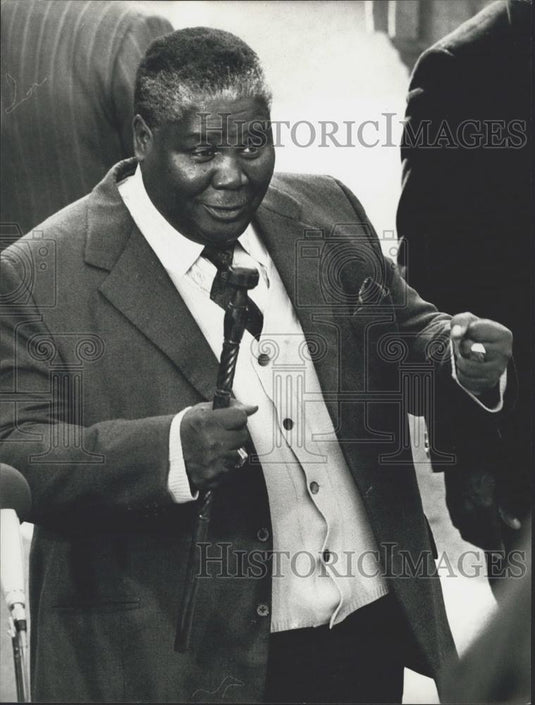 1976 Press Photo Joshua Nkomo, President, Zimbabwe African People's Union - Historic Images