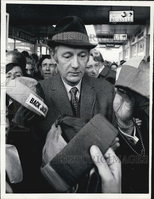 1973 Press Photo Jack Lynch, Prime Minister of Eire during election campaign - Historic Images
