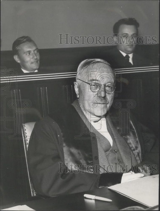 1955 Press Photo Reinhold Maier And Augstein And Jaene Of "Der Speigel" - Historic Images