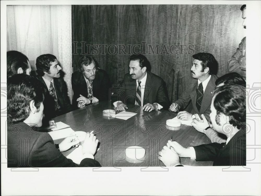 1973 Press Photo Bulent Ecevit Press conference presidential elections - Historic Images