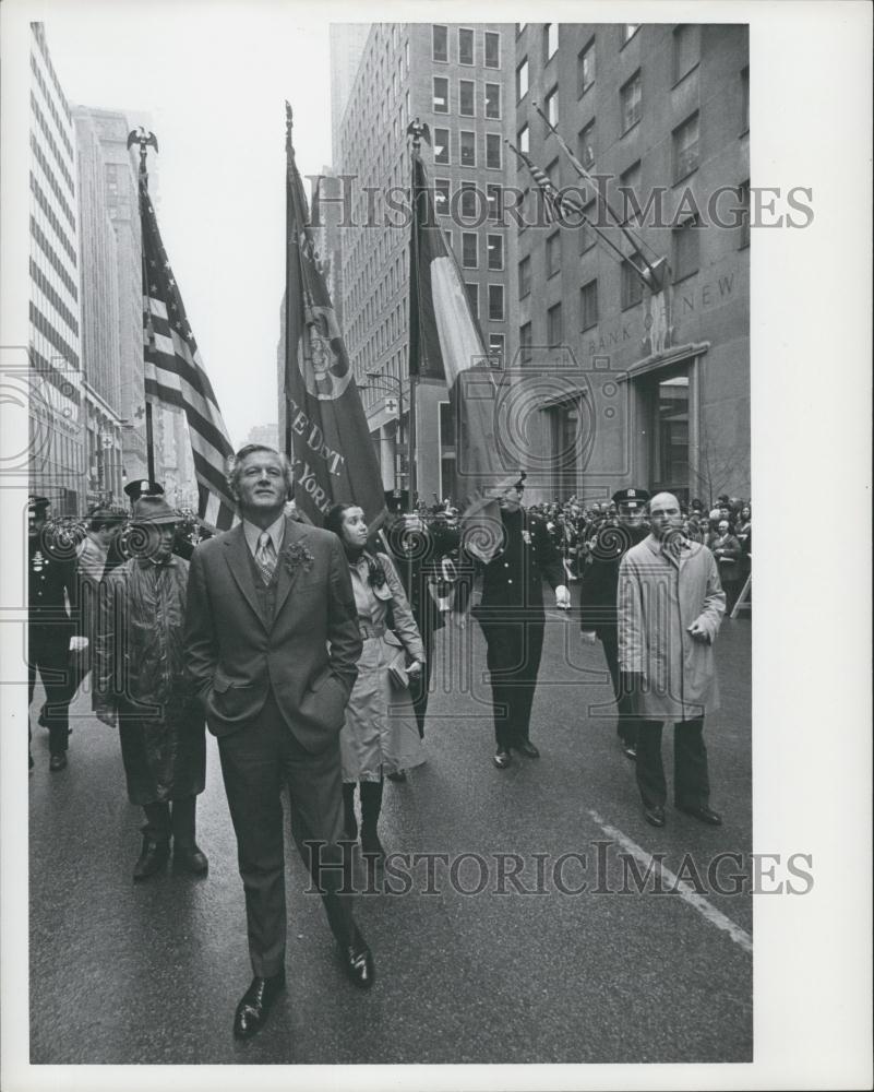 1972 Press Photo Police Commissioner Murphy and Mayor Lindsay of NY City - Historic Images