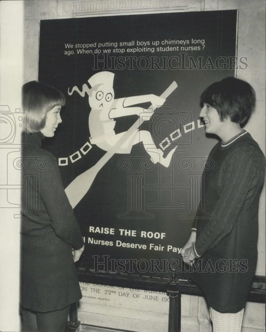 1969 Press Photo new posters to get better pay for nurses - Historic Images