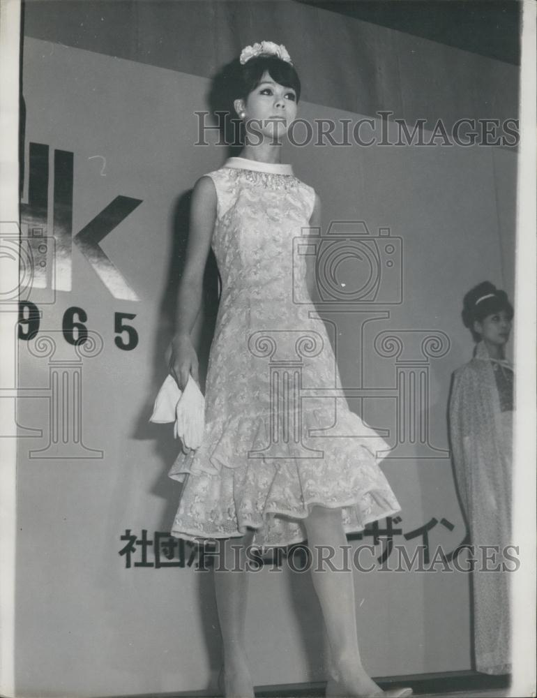 1965 Press Photo cocktail dress Toky Design Japan Designers Association - Historic Images