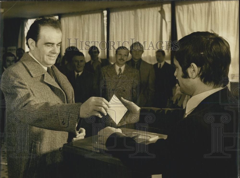 1973 Press Photo of communist leader Georges Machais at French General Election - Historic Images