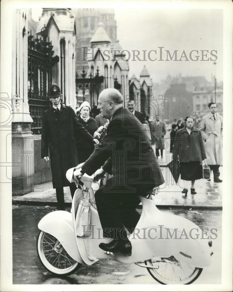 Press Photo Member of Parliament,Mr. Stephen McAdden on his bike - Historic Images