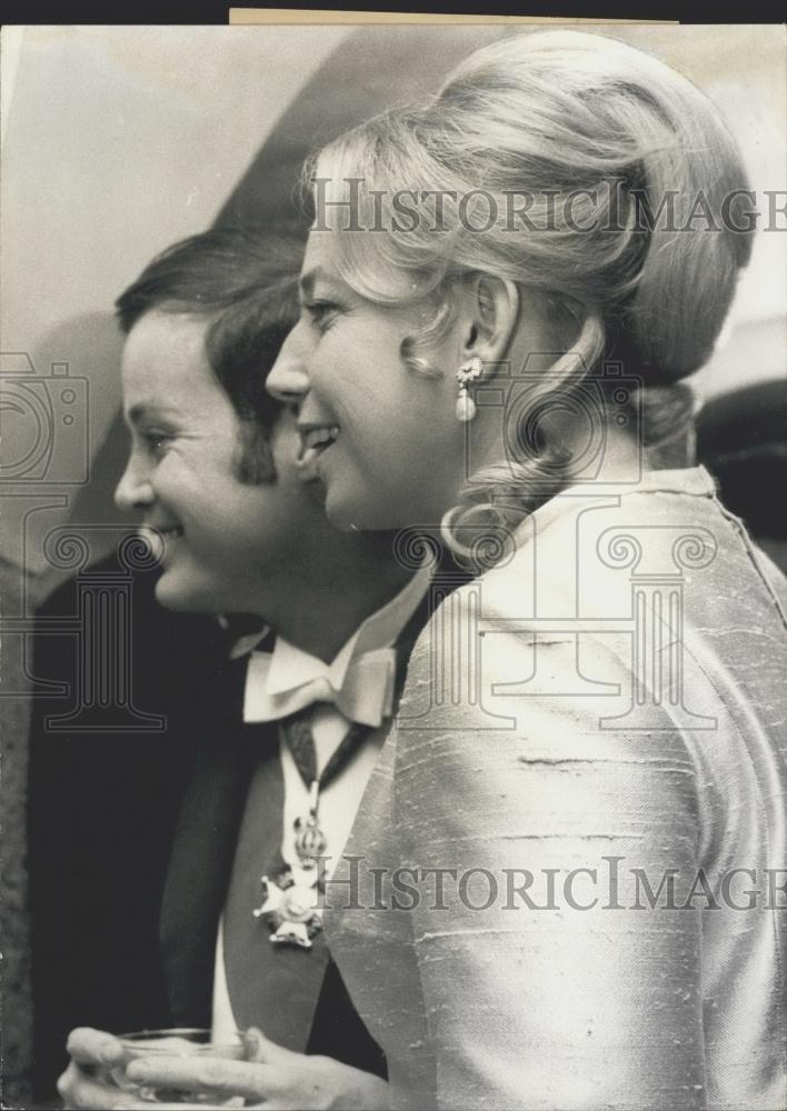 1969 Press Photo Princess Henriette and her husband Arndt Bohlen Von Halbach. - Historic Images