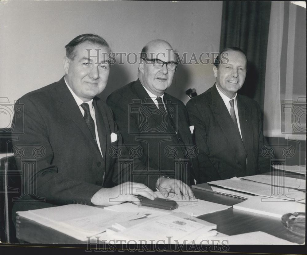 1967 Press Photo James Callaghan,Sir William Fisk,Lord Errell - Historic Images