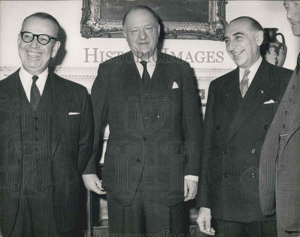 1964 Press Photo Feridun ErkinTurkey,Xanthopoulos Palamas,Greece, R.A Butler - Historic Images