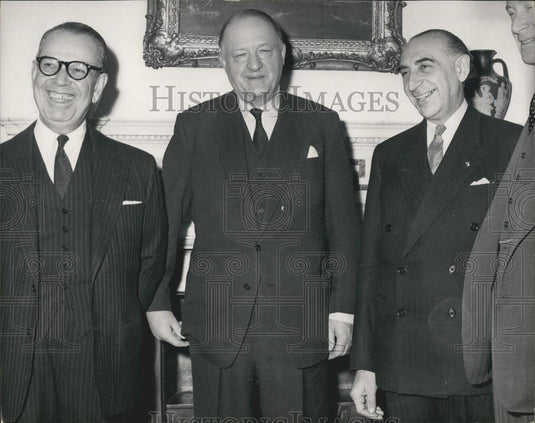 1964 Press Photo Feridun ErkinTurkey,Xanthopoulos Palamas,Greece, R.A Butler - Historic Images