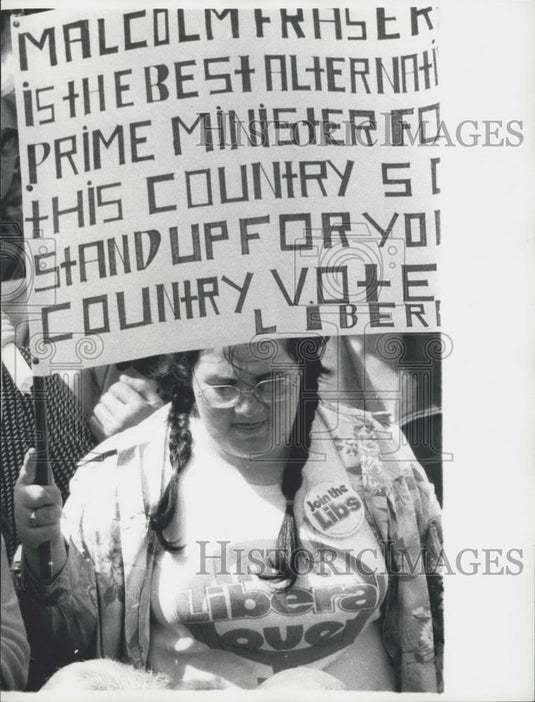 1975 Press Photo Pre-Election Support For Fraser - Historic Images