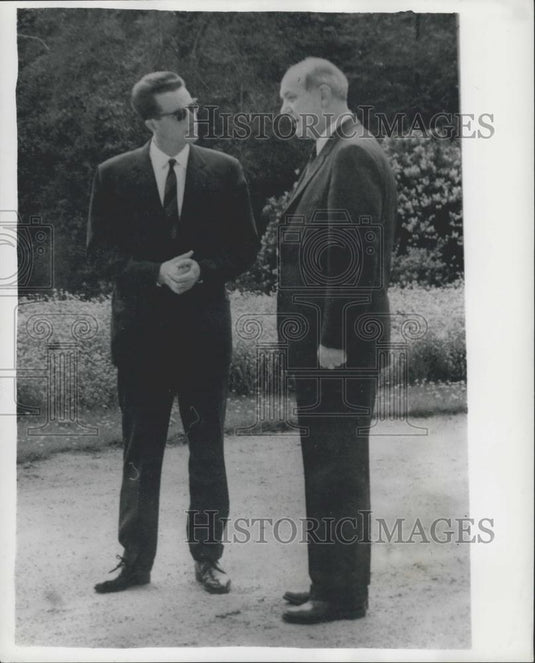 Press Photo US Sec of State Dean Rusk &King Baudouin of Belgium - Historic Images