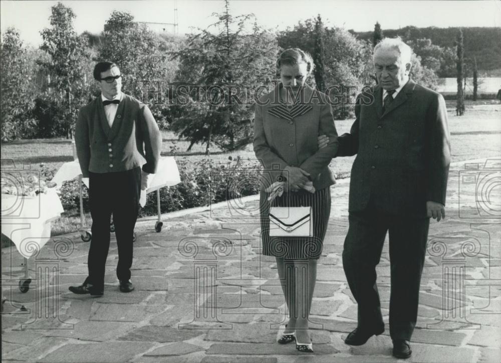 Press Photo Luigi Longo Leader of Italian Communist Party &amp; Wife - Historic Images