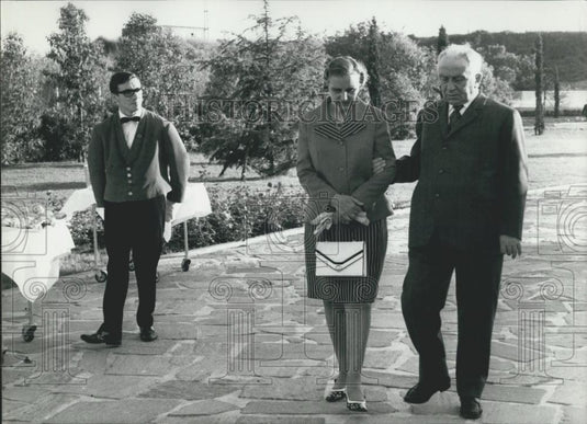 Press Photo Luigi Longo Leader of Italian Communist Party & Wife - Historic Images