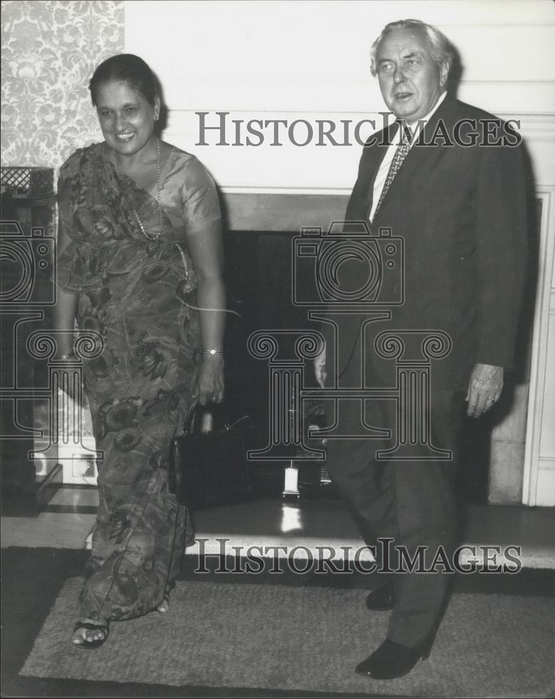 1975 Press Photo Sri Lanka Prime Minister Sirimavo Bandaranaike - Historic Images