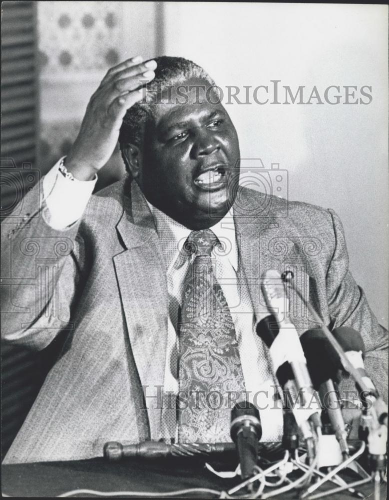 Press Photo Joshua Nkomo, President, Zimbabwe African People&#39;s Union - Historic Images