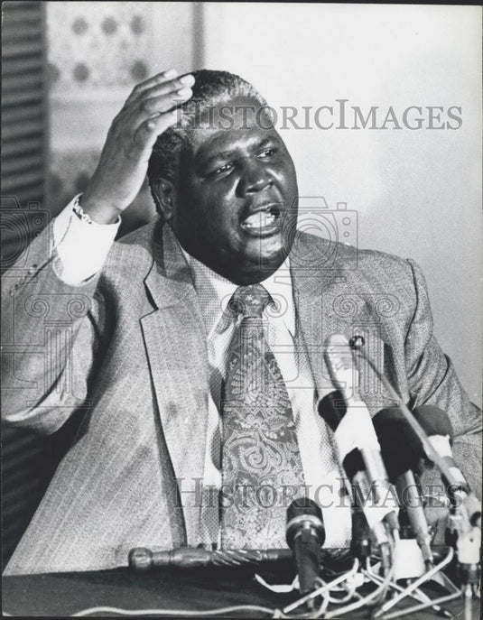 Press Photo Joshua Nkomo, President, Zimbabwe African People's Union - Historic Images