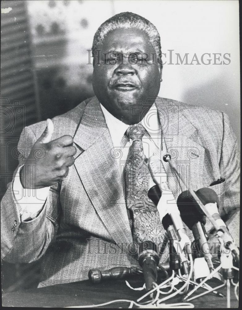 Press Photo Joshua Nkomo, President, Zimbabwe African People&#39;s Union - Historic Images