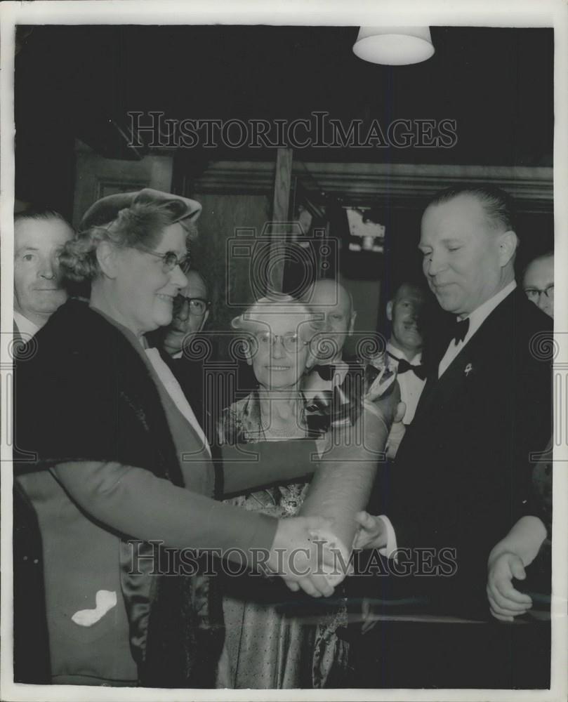 1955 Press Photo Rock Presented To Jacob Malik, Soviet Ambassador - Historic Images