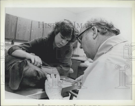 Press Photo Andrea Bradshaw, Volunteer Veterinarian's Assistant - Historic Images