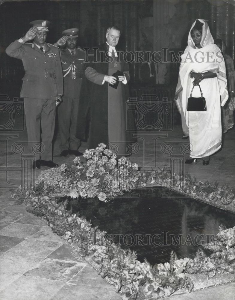 1973 Press Photo President Numeiry at Westminster Abbey - Historic Images