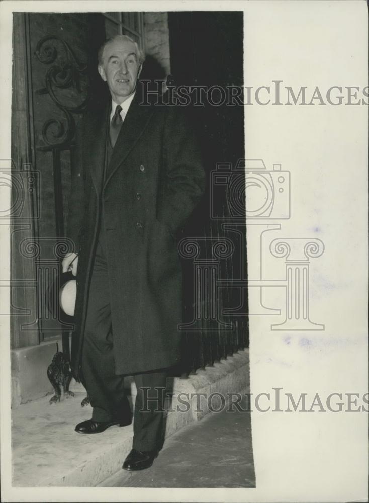 1957 Press Photo J.S. Maclay, Minister For Scotland, At No.10. Downing Street - Historic Images