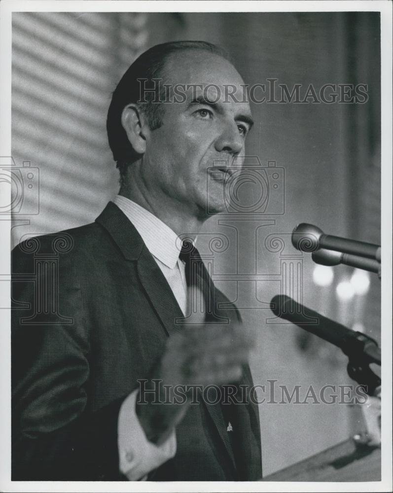 1968 Press Photo Senator George McGovern, Democratic Party Nomination, President - Historic Images