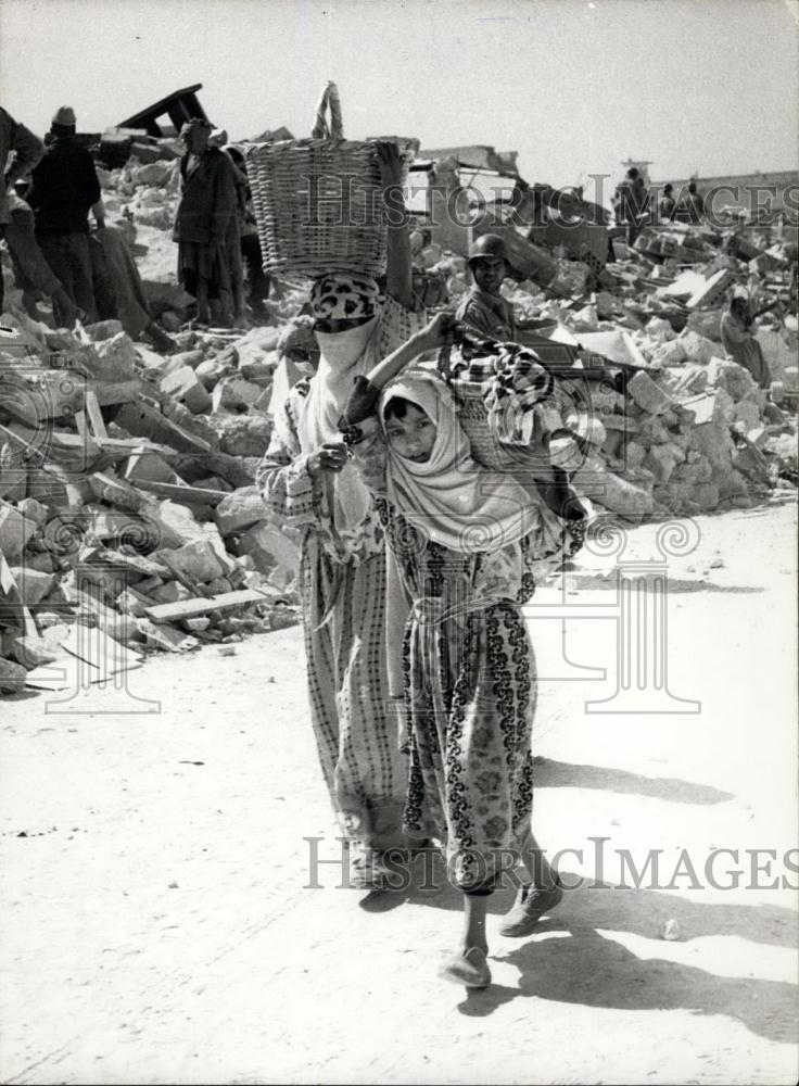 1960 Press Photo after the earthquake at Agadir, Morocco - Historic Images