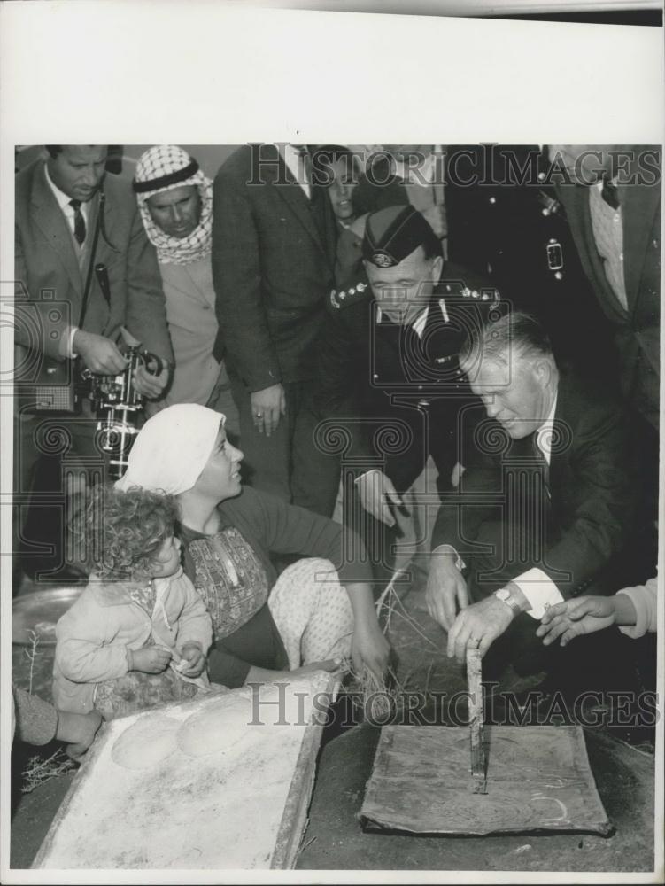 Press Photo Michigan Governor George Romney, Refugee Camp, Jordan - Historic Images