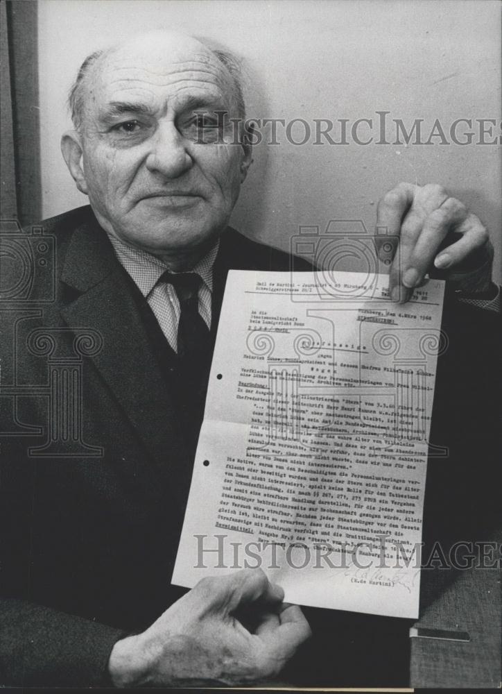 1968 Press Photo Sentence President Lubke Nuremberg Journalist E. De Martini - Historic Images