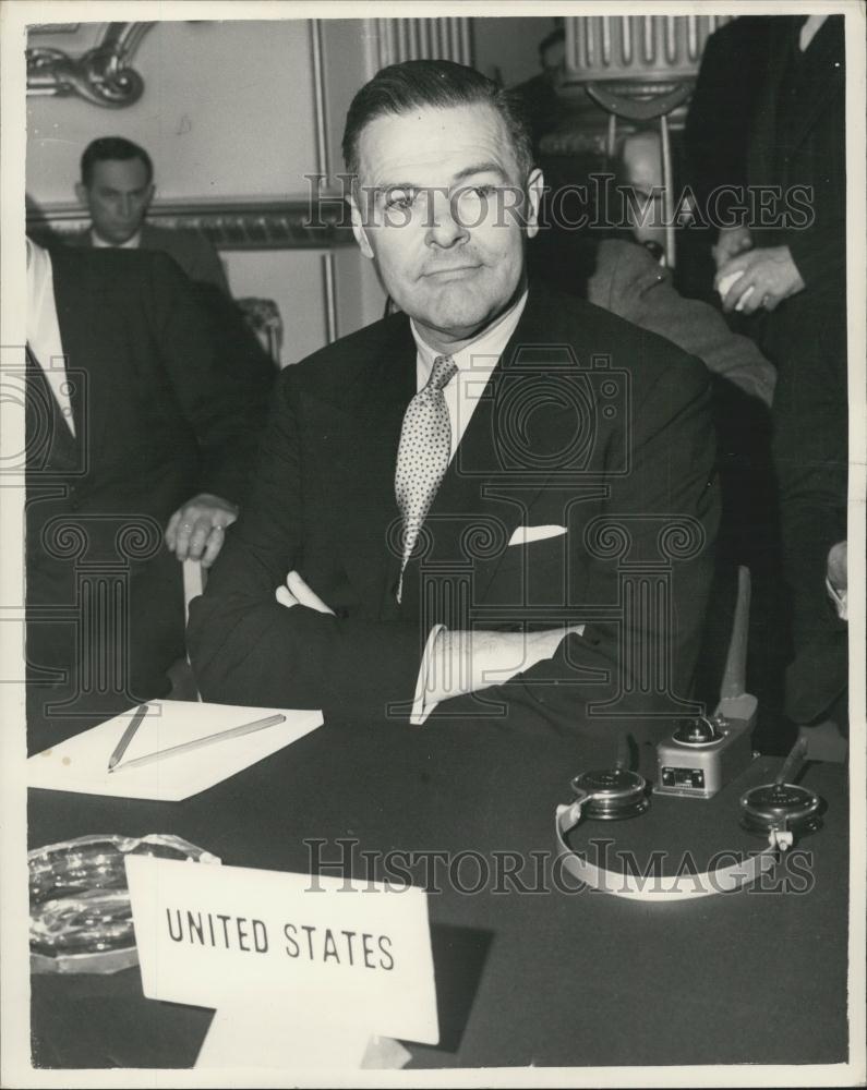 1955 Press Photo Henry Cabot Lodge United States Representative Lancaster House - Historic Images