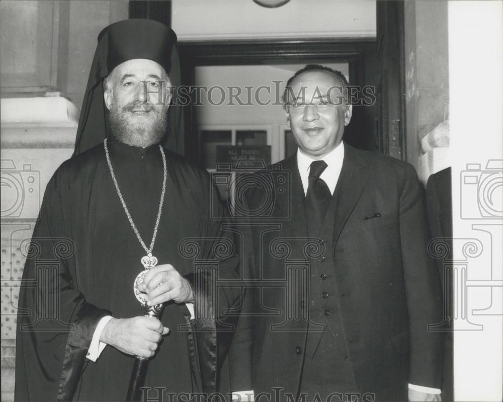 1974 Press Photo Mr. Clerides and Archbishop Makarios - Historic Images