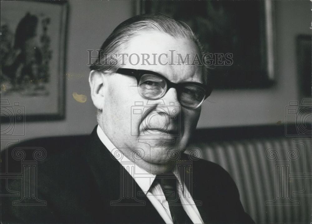 Press Photo Minister of Finance Gunnar Strange Portrait - Historic Images