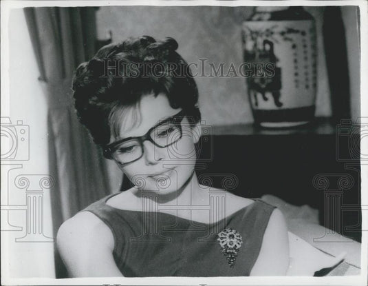 1964 Press Photo Princess Soraya Filming In Rome Three Faces Of A Woman - Historic Images