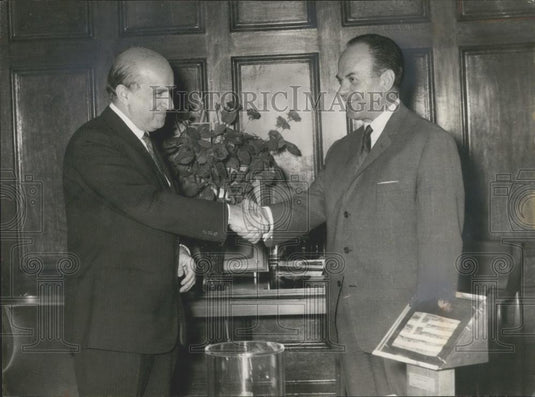 1973 Press Photo American ambassador Henry Taska George Papadopoulos - Historic Images