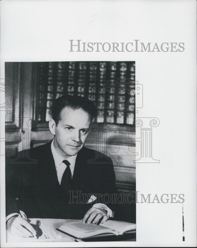 Press Photo Einar Saeland General Executive European Agency Nuclear Energy - Historic Images