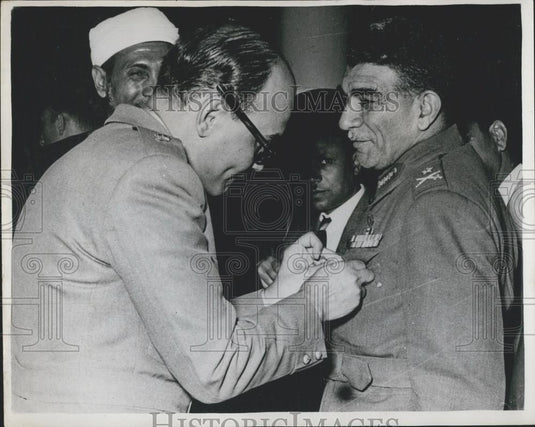 1953 Press Photo Major Salah Salem & General Neguib, the Egyptian Premier - Historic Images