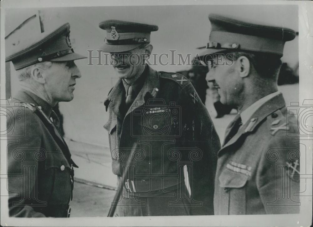 Press Photo Rhine Army Commander General Horrocks Maj. Gen. W.H. Stratton - Historic Images