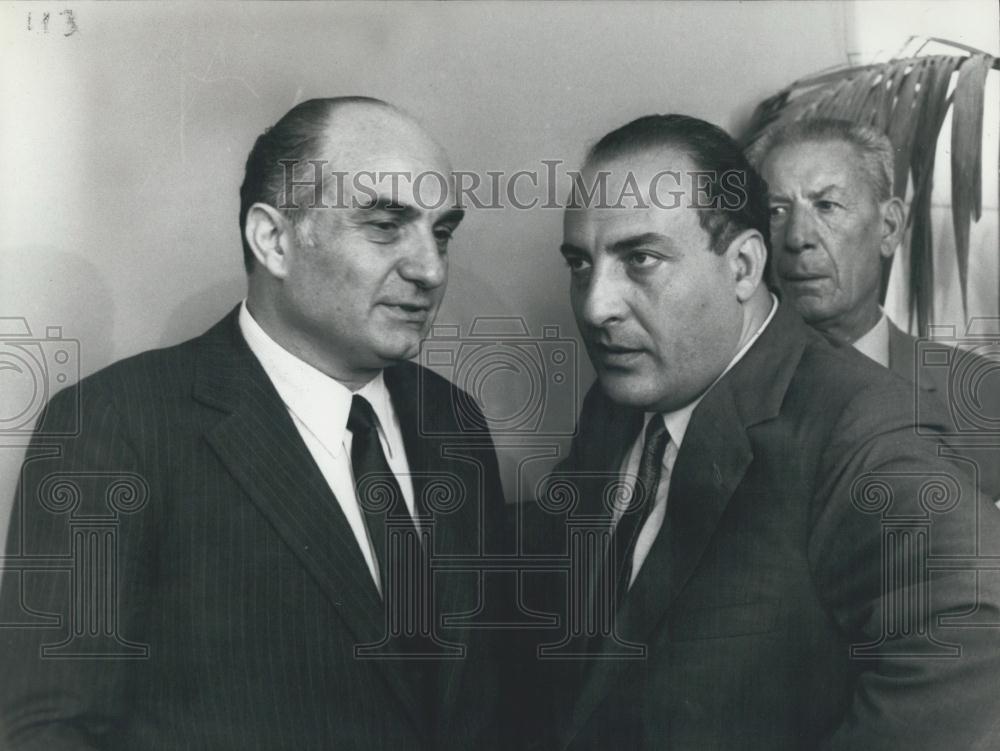 1969 Press Photo Mario Tanassi &amp; Antonio Garciglia Italian socialists - Historic Images