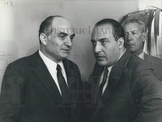1969 Press Photo Mario Tanassi & Antonio Garciglia Italian socialists - Historic Images