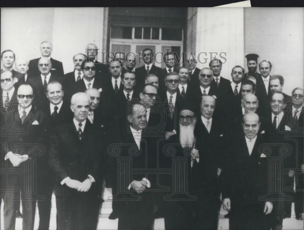 1973 Press Photo Greek Premier pledges early elections - Historic Images