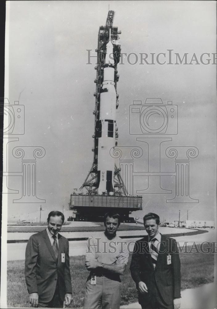 1971 Press Photo Edgar D. Mitchell, Alan B. Shepard & Stuart A Roosa - Historic Images