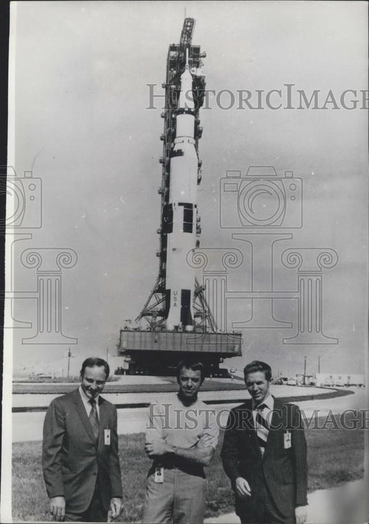 1971 Press Photo Edgar D. Mitchell, Alan B. Shepard & Stuart A Roosa - Historic Images