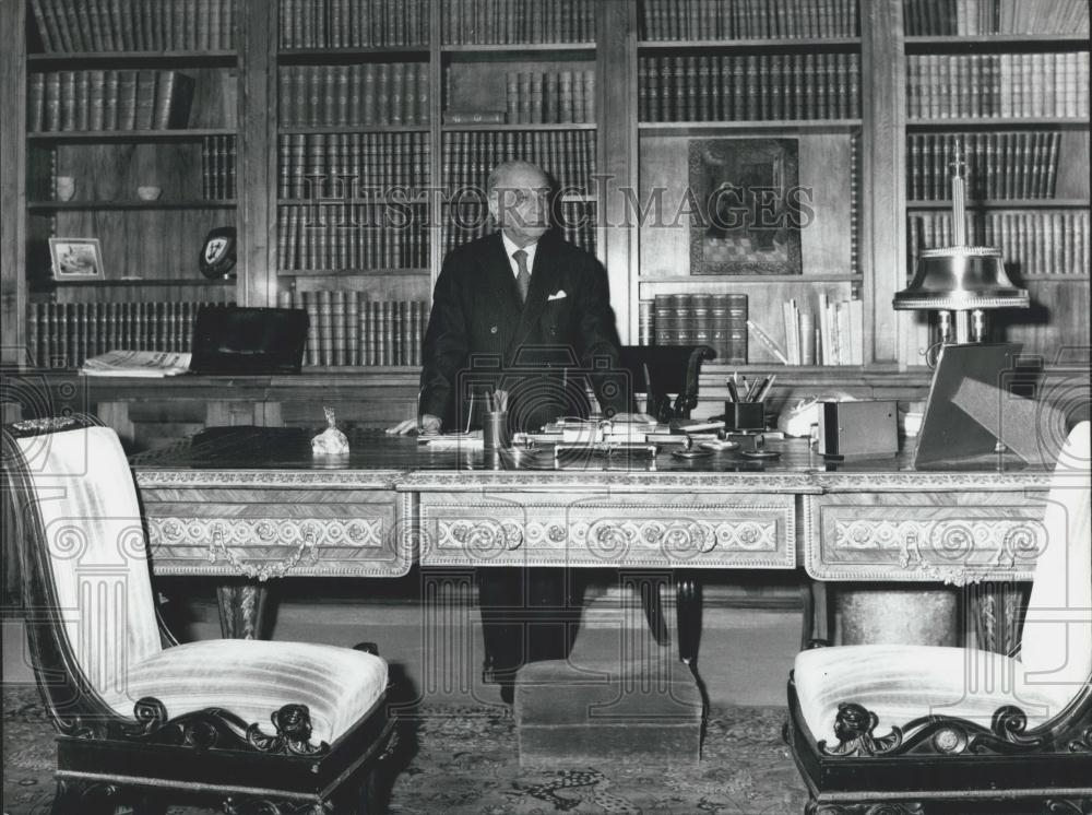 Press Photo President Tsatsos of Greece in the King&#39;s Office - Historic Images