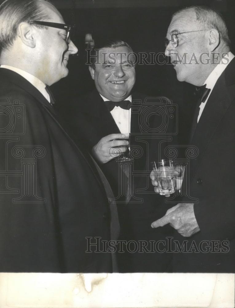 Press Photo Heinrich von Brentano, Franz Joseph Strauss, John Foster Dulles - Historic Images