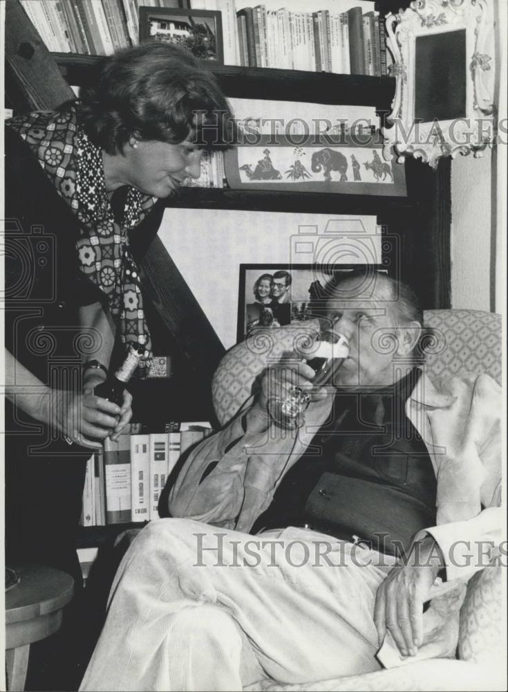 1978 Press Photo Birthday of Franz Grothe Composer Pianist - Historic Images