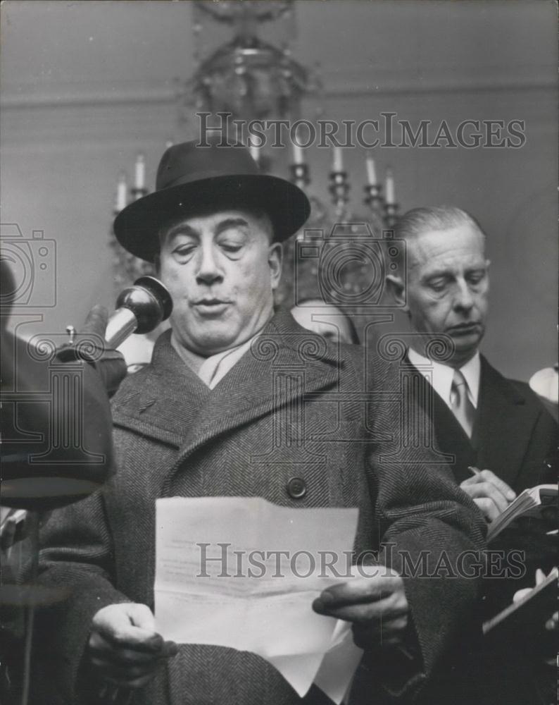 1952 Press Photo Radical-Socialist Rene Mayer To Try Form The New French Cabinet - Historic Images