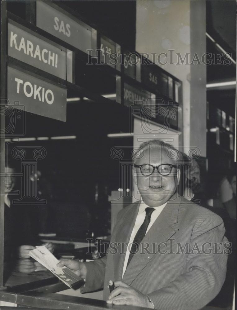 1956 Press Photo Erich Ollenhauer - Historic Images