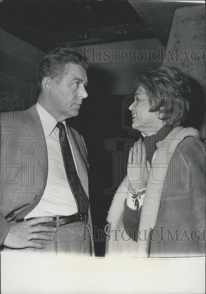 1961 Press Photo Actors Dawn Addams And Jean Servais - Historic Images