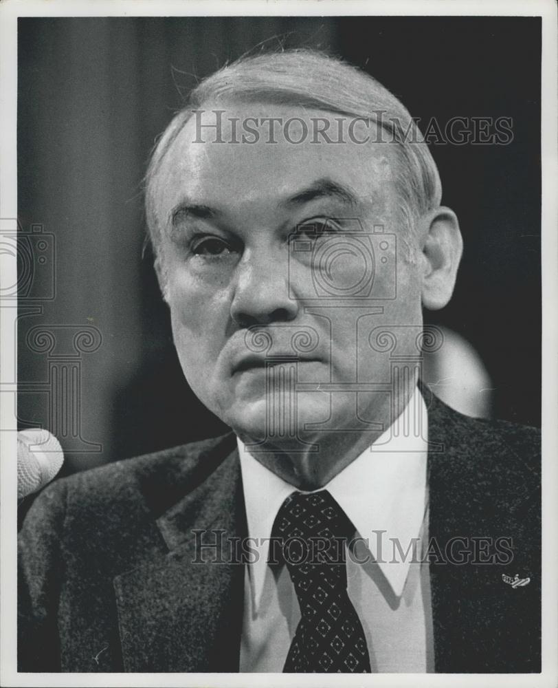 1980 Press Photo G. William Miller Testifying before a senate Sub Committee - Historic Images